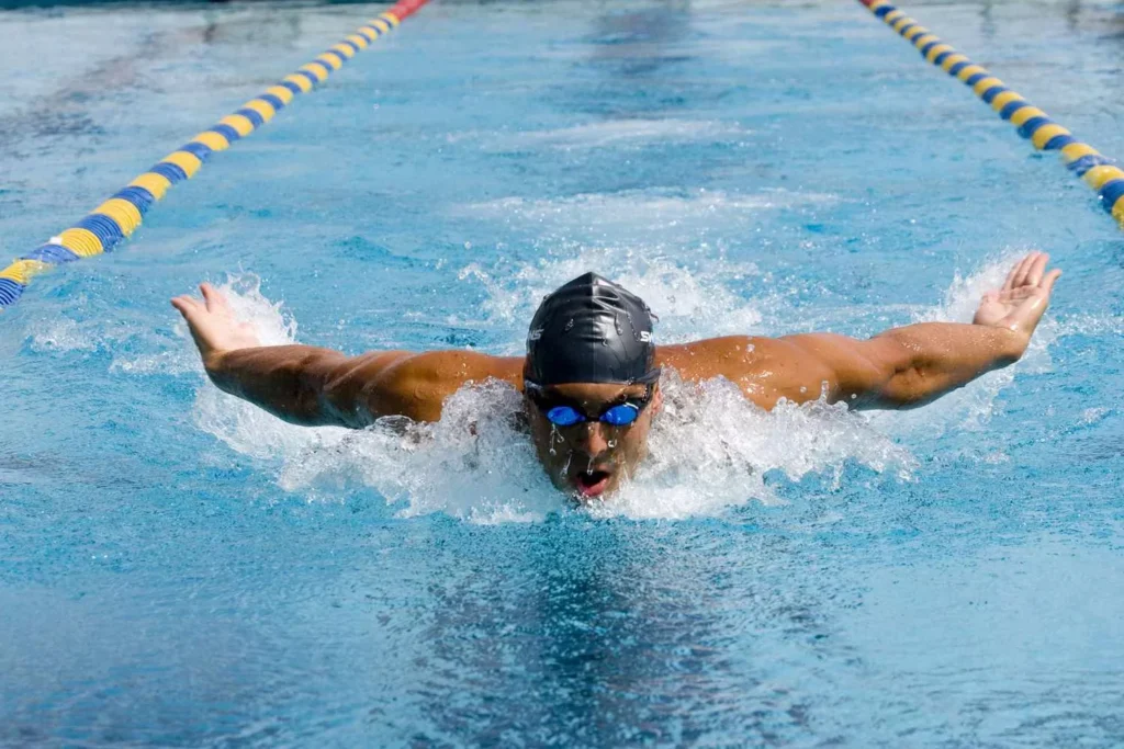 man swimming